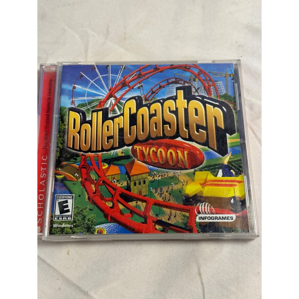 RollerCoaster Tycoon PC Game Windows 95/98 Scholastic Edition Infogrames Retro